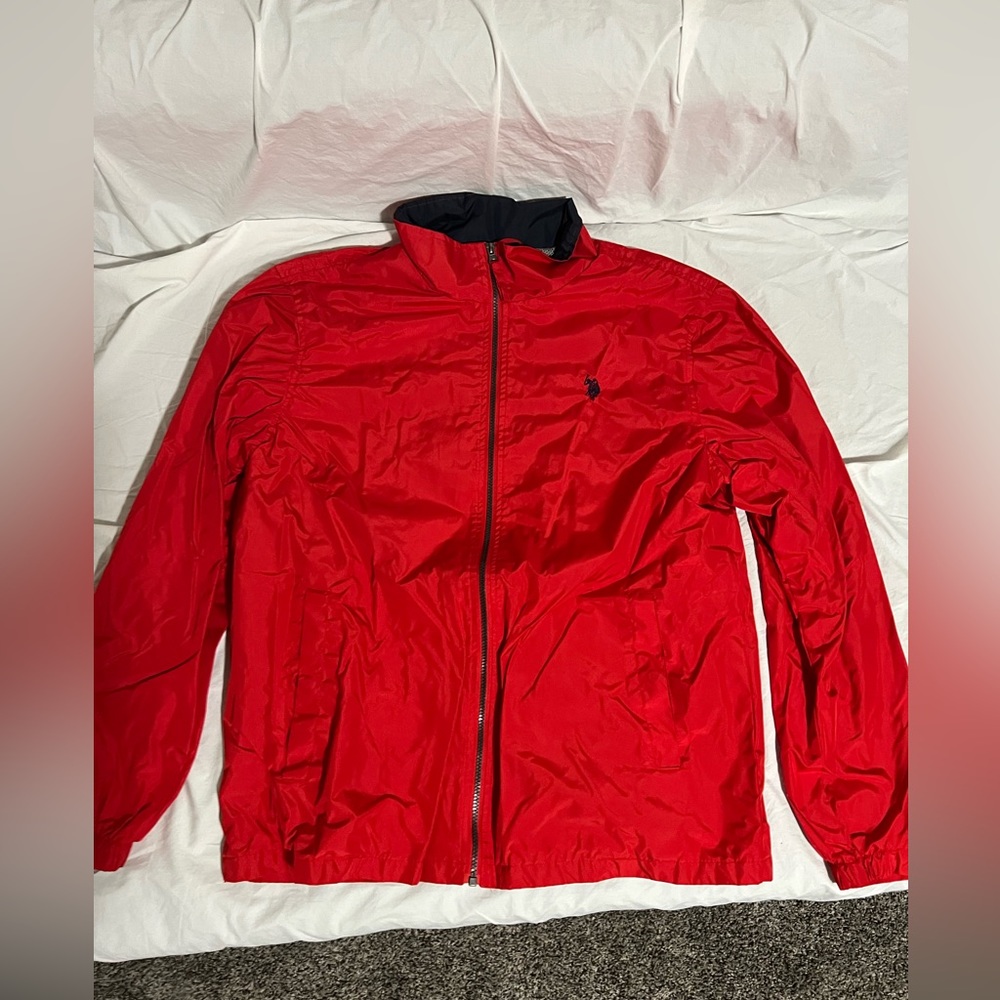 Red polo Ralph Lauren wind breaker (waterproof)
